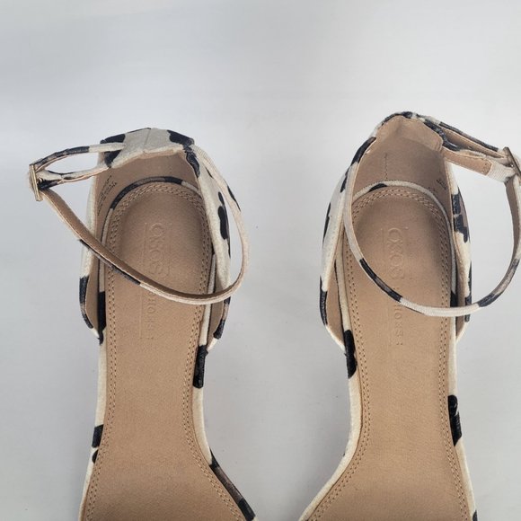 ASOS Leopard Pony Peep Toe Sandals in Size 8 - Picture 4 of 10